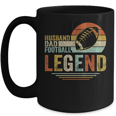 Husband Dad Football Legend Vintage Fathers Day Mug Coffee Mug | Teecentury.com