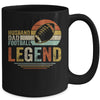 Husband Dad Football Legend Vintage Fathers Day Mug Coffee Mug | Teecentury.com