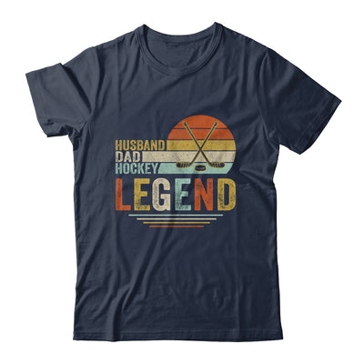 Husband Dad Hockey Legend Vintage Fathers Day T-Shirt & Hoodie | Teecentury.com