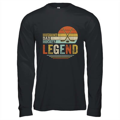 Husband Dad Hockey Legend Vintage Fathers Day T-Shirt & Hoodie | Teecentury.com