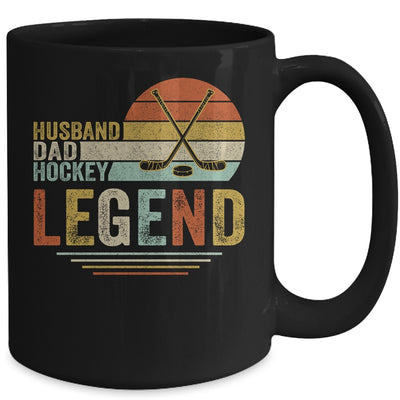 Husband Dad Hockey Legend Vintage Fathers Day Mug Coffee Mug | Teecentury.com