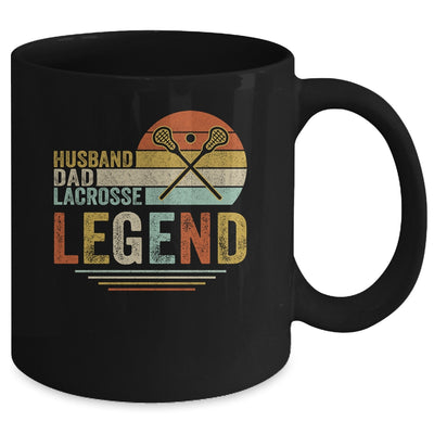 Husband Dad Lacrosse Legend Vintage Fathers Day Mug Coffee Mug | Teecentury.com