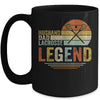 Husband Dad Lacrosse Legend Vintage Fathers Day Mug Coffee Mug | Teecentury.com