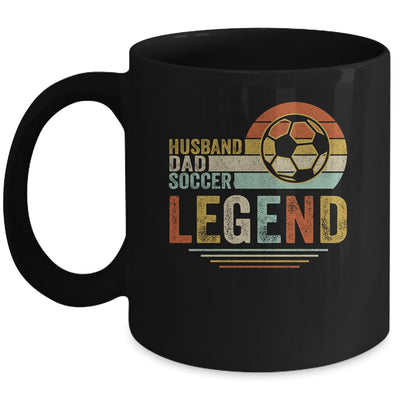 Husband Dad Soccer Legend Vintage Fathers Day Mug Coffee Mug | Teecentury.com