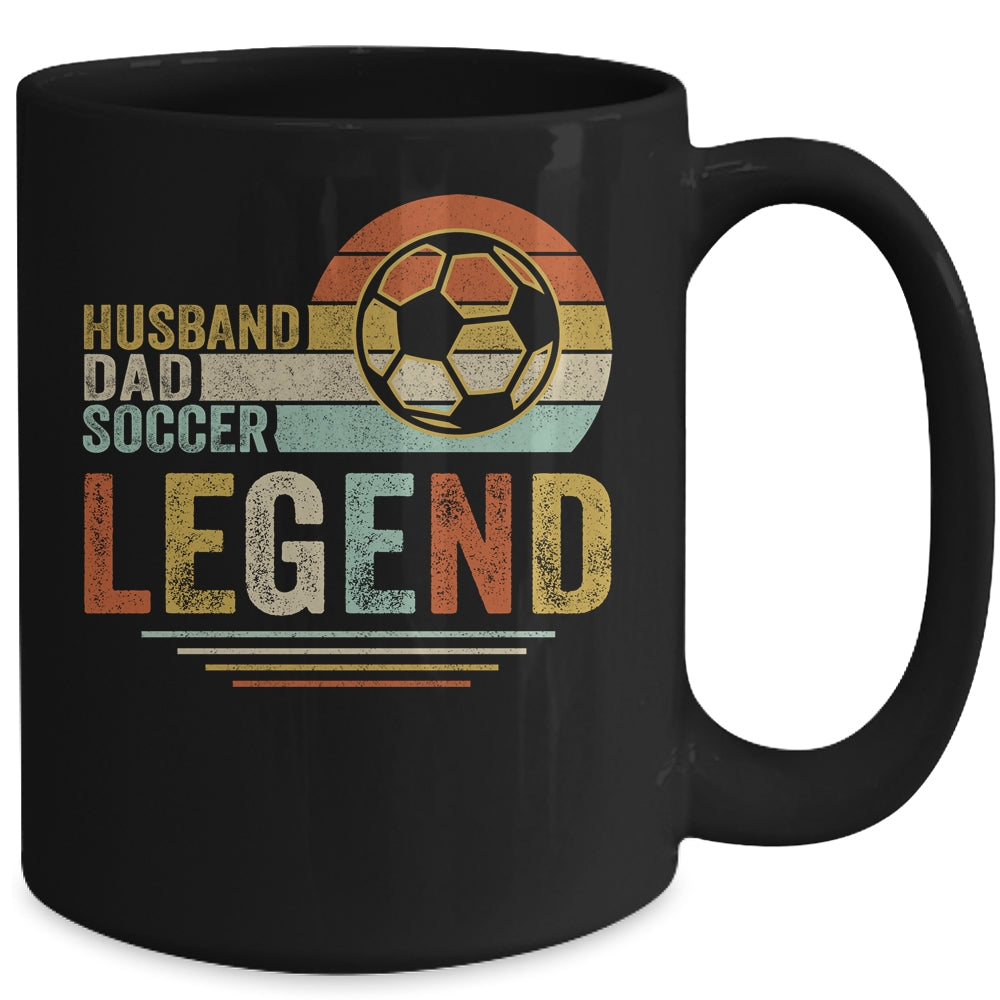 Husband Dad Soccer Legend Vintage Fathers Day Mug Coffee Mug | Teecentury.com