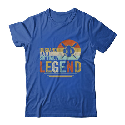 Husband Dad Softball Legend Vintage Fathers Day T-Shirt & Hoodie | Teecentury.com