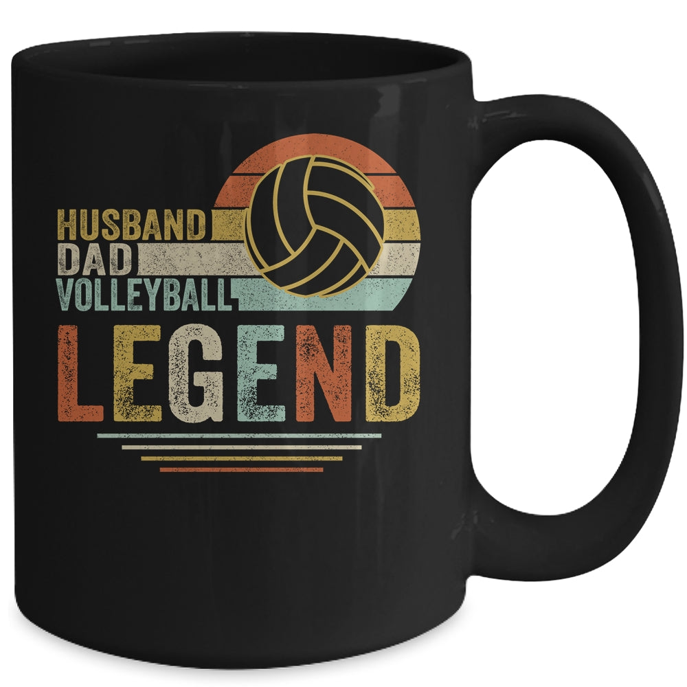 Husband Dad Volleyball Legend Vintage Fathers Day Mug Coffee Mug | Teecentury.com