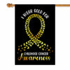 I Wear Gold For Childhood Cancer Awareness Flag Survivor Ribbon Flag | Teecentury.com
