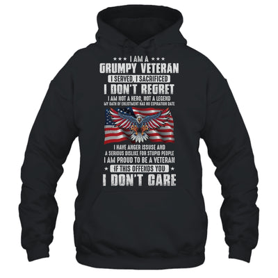 I Am A Grumpy Veteran I Served I Sacrificed Don't Regret T-Shirt & Hoodie | Teecentury.com