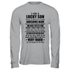 I Am A Lucky Son I Have A Freaking Awesome Mom T-Shirt & Hoodie | Teecentury.com