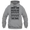 I Am A Lucky Son I Have A Freaking Awesome Mom T-Shirt & Hoodie | Teecentury.com