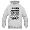I Am A Lucky Son I Have A Freaking Awesome Mom T-Shirt & Hoodie | Teecentury.com