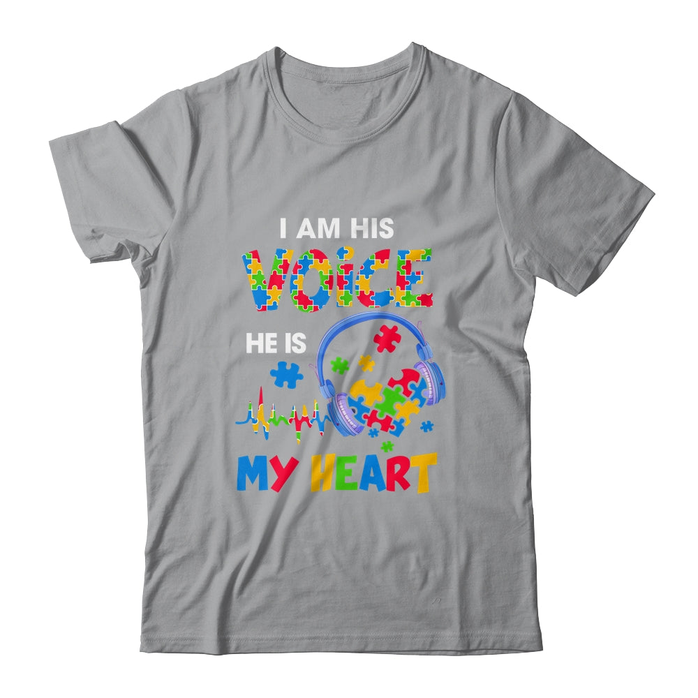 I Am His Voice He Is My Heart Autism Awareness Shirt & Hoodie | teecentury