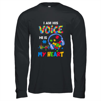 I Am His Voice He Is My Heart Autism Awareness Shirt & Hoodie | teecentury