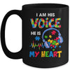 I Am His Voice He Is My Heart Autism Awareness Mug | teecentury