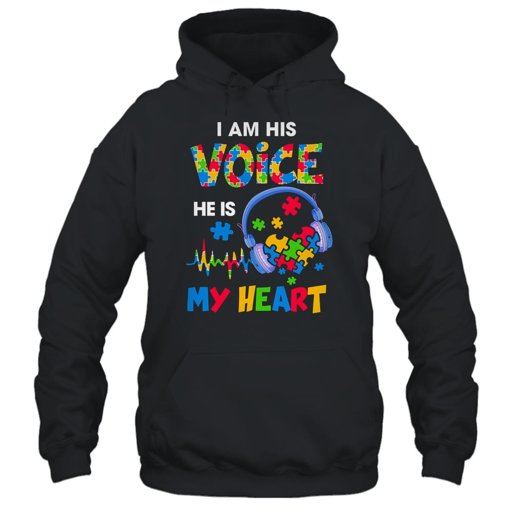 I Am His Voice He Is My Heart Autism Awareness Shirt & Hoodie | teecentury