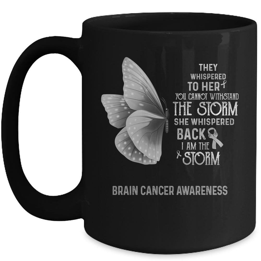 I Am The Storm Brain Cancer Awareness Butterfly Mug Coffee Mug | Teecentury.com