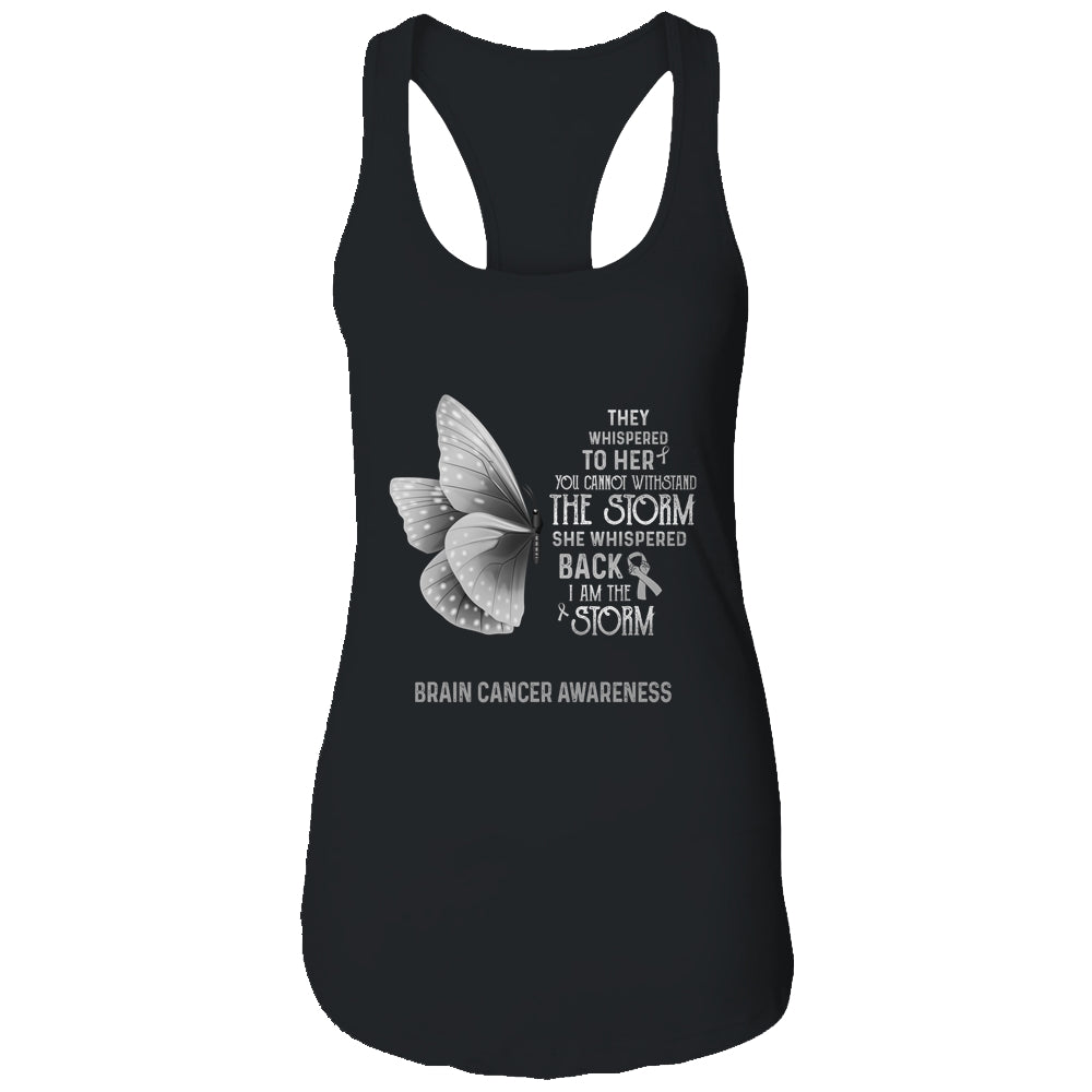 I Am The Storm Brain Cancer Awareness Butterfly T-Shirt & Tank Top | Teecentury.com