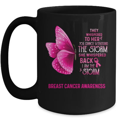 I Am The Storm Breast Cancer Awareness Butterfly Mug Coffee Mug | Teecentury.com