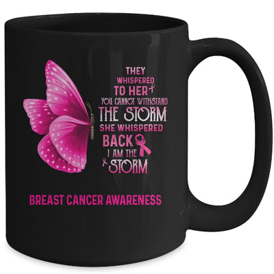 I Am The Storm Breast Cancer Awareness Butterfly Mug Coffee Mug | Teecentury.com