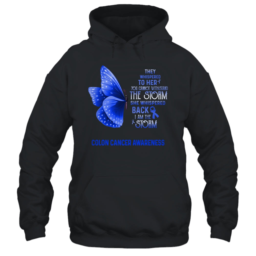 I Am The Storm Colon Cancer Awareness Butterfly T-Shirt & Tank Top | Teecentury.com