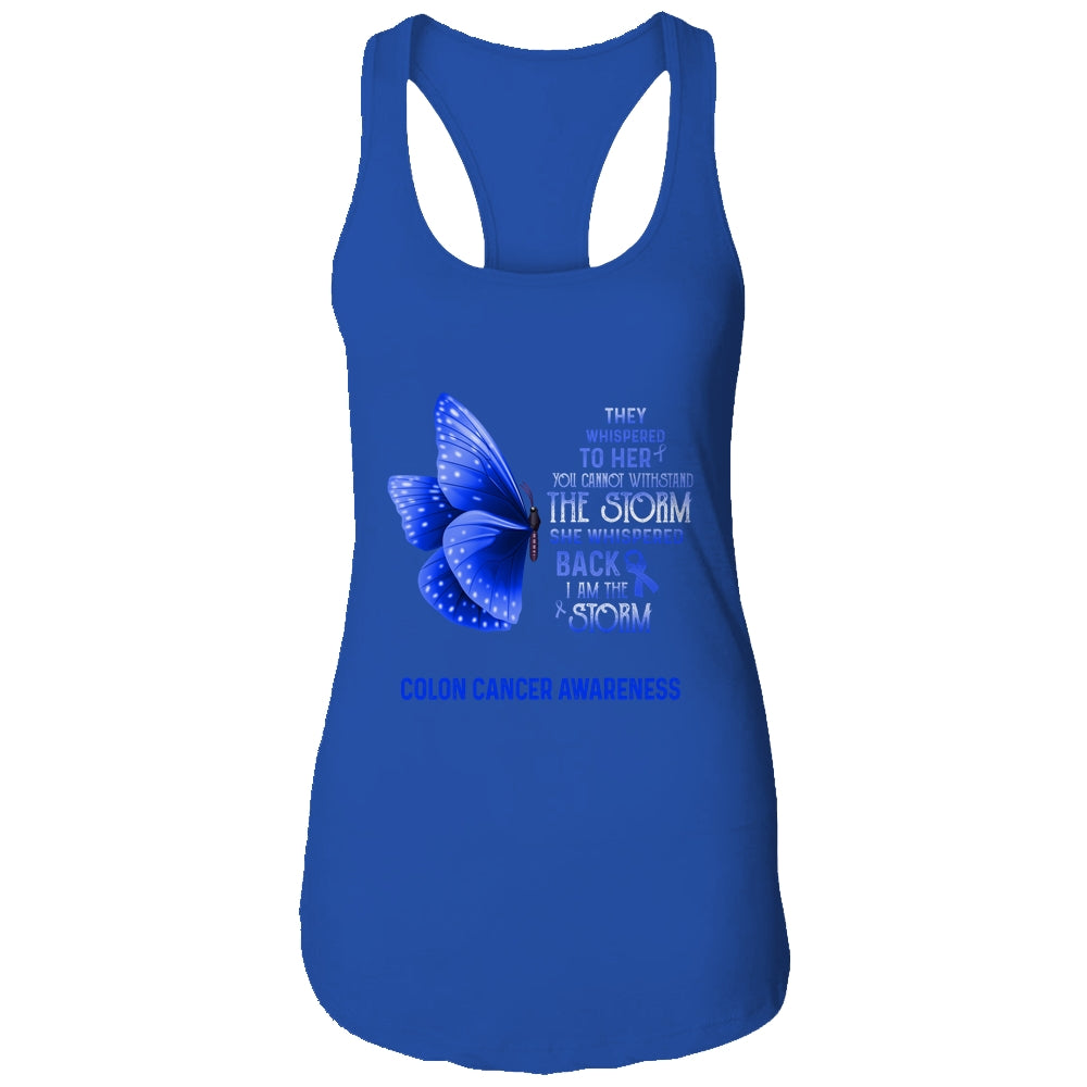 I Am The Storm Colon Cancer Awareness Butterfly T-Shirt & Tank Top | Teecentury.com