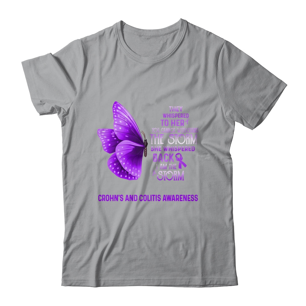 I Am The Storm Crohn's And Colitis Awareness Butterfly T-Shirt & Tank Top | Teecentury.com