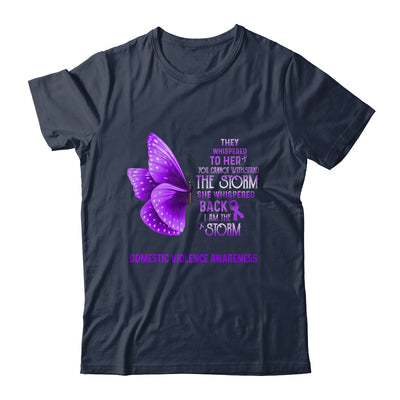 I Am The Storm Domestic Violence Awareness Butterfly T-Shirt & Tank Top | Teecentury.com