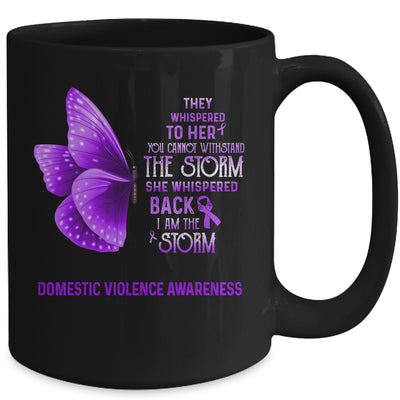 I Am The Storm Domestic Violence Awareness Butterfly Mug Coffee Mug | Teecentury.com