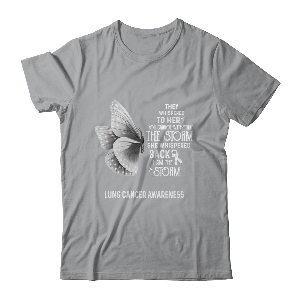 I Am The Storm Lung Cancer Awareness Butterfly T-Shirt & Tank Top | Teecentury.com