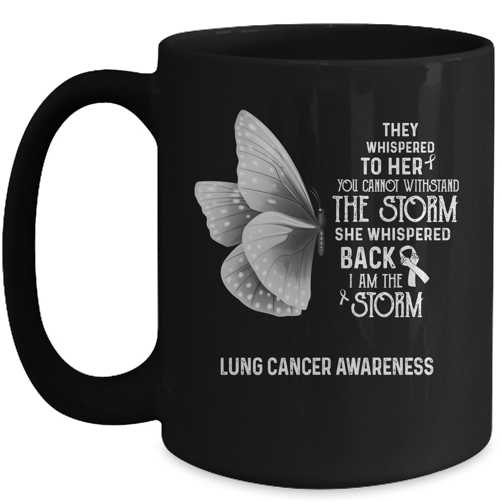 I Am The Storm Lung Cancer Awareness Butterfly Mug Coffee Mug | Teecentury.com
