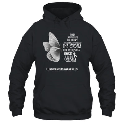 I Am The Storm Lung Cancer Awareness Butterfly T-Shirt & Tank Top | Teecentury.com