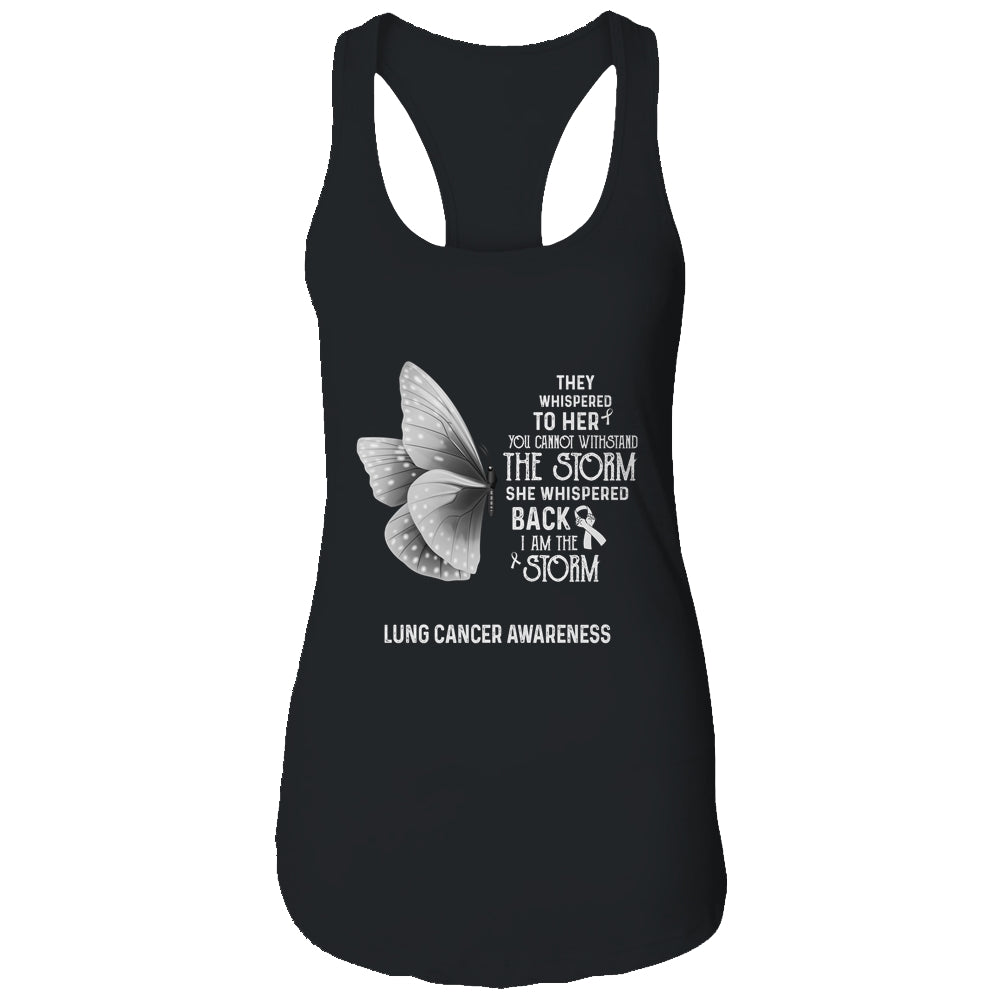 I Am The Storm Lung Cancer Awareness Butterfly T-Shirt & Tank Top | Teecentury.com