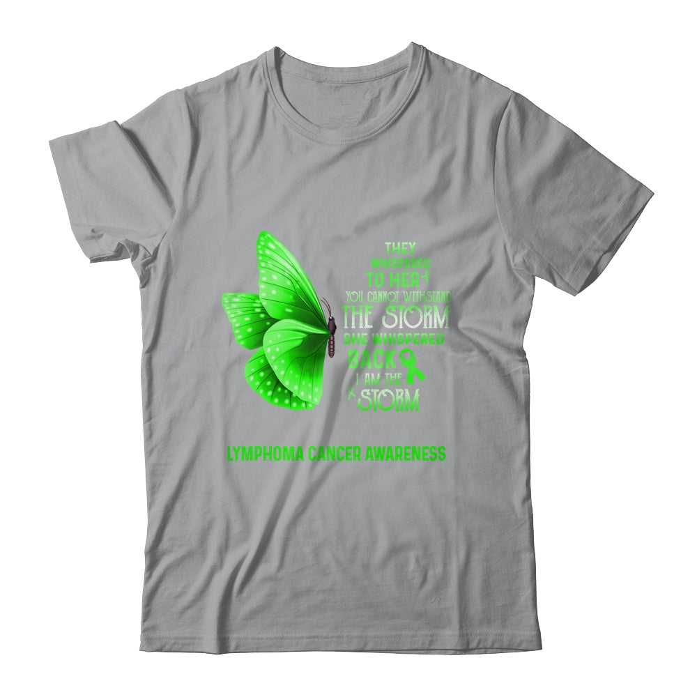 I Am The Storm Lymphoma Cancer Awareness Butterfly T-Shirt & Tank Top | Teecentury.com