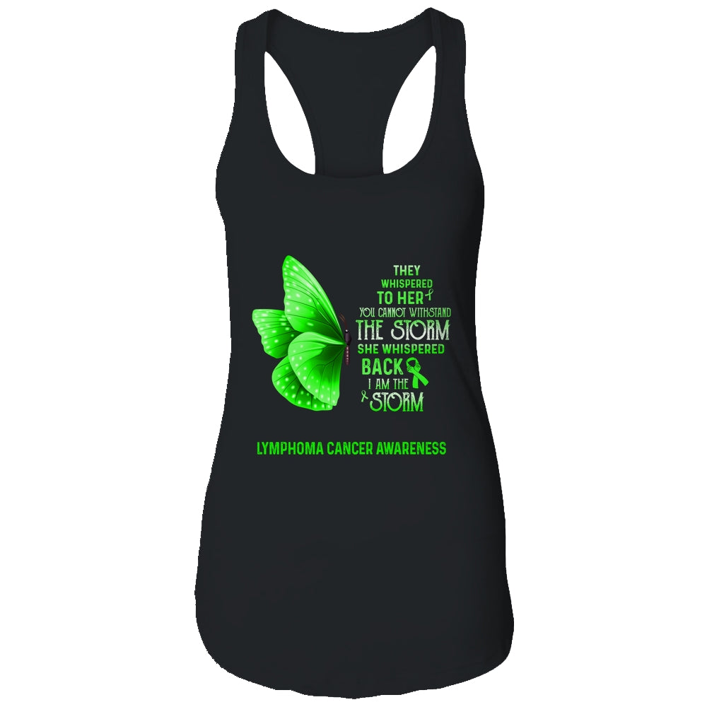 I Am The Storm Lymphoma Cancer Awareness Butterfly T-Shirt & Tank Top | Teecentury.com