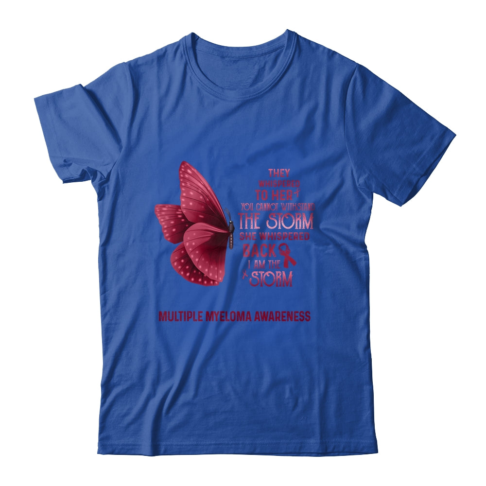 I Am The Storm Multiple Myeloma Awareness Butterfly T-Shirt & Tank Top | Teecentury.com
