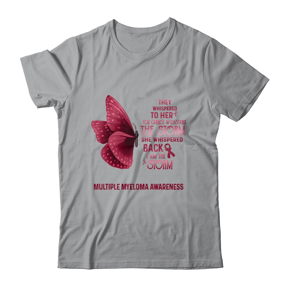 I Am The Storm Multiple Myeloma Awareness Butterfly T-Shirt & Tank Top | Teecentury.com