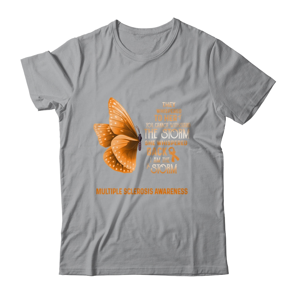 I Am The Storm Multiple Sclerosis Awareness Butterfly T-Shirt & Tank Top | Teecentury.com
