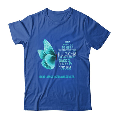 I Am The Storm Ovarian Cancer Awareness Butterfly T-Shirt & Tank Top | Teecentury.com