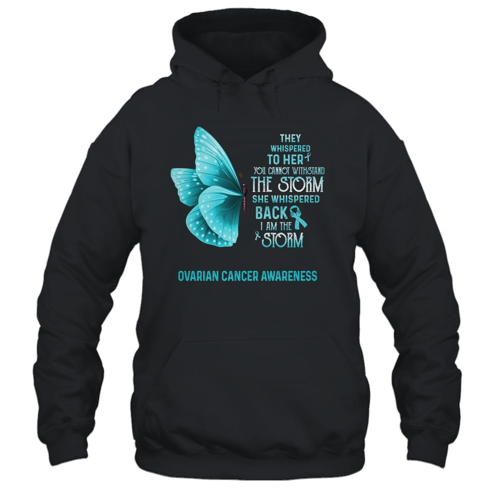 I Am The Storm Ovarian Cancer Awareness Butterfly T-Shirt & Tank Top | Teecentury.com