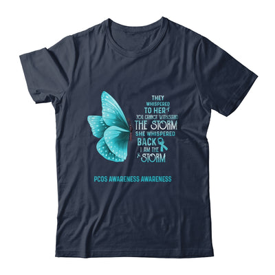 I Am The Storm PCOS Awareness Butterfly T-Shirt & Tank Top | Teecentury.com