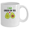 I Avo Crush On You Valentine And Love Adorable Avocado Mug Coffee Mug | Teecentury.com