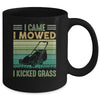 I Came I Mowed I Kicked Grass Funny Lawn Mowing Mug | teecentury