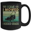 I Came I Mowed I Kicked Grass Funny Lawn Mowing Mug | teecentury