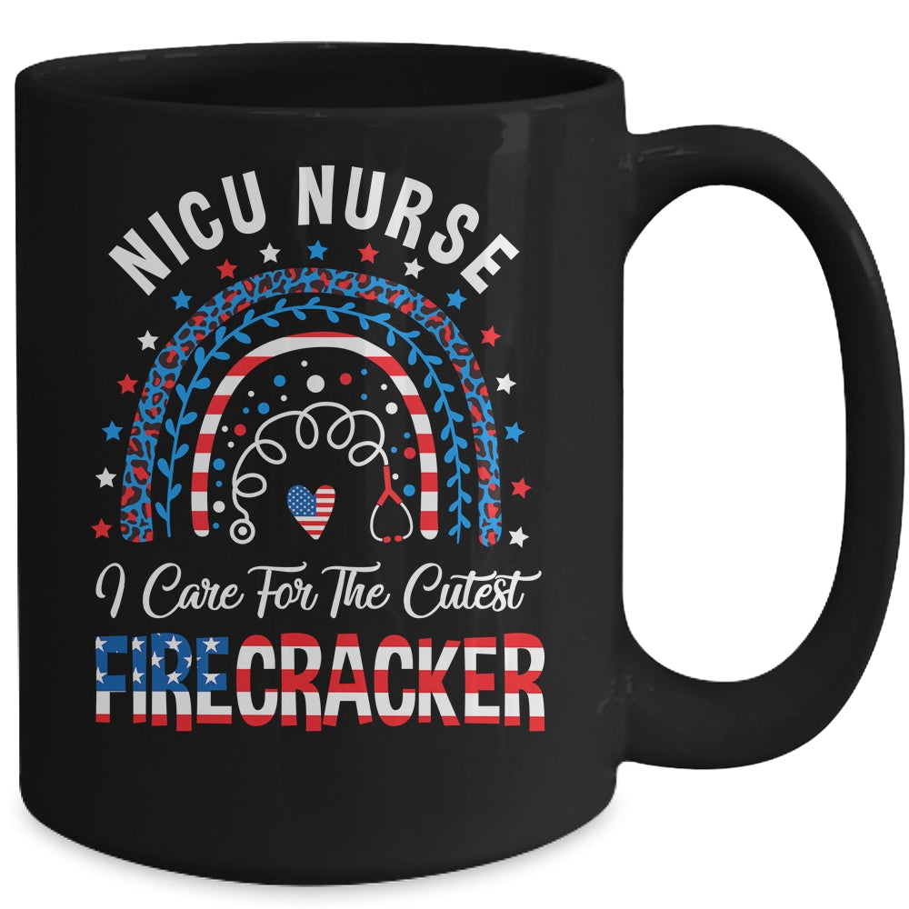 I Care For The Cutest Firecracker Nicu Nurse 4th Of July Mug | teecentury