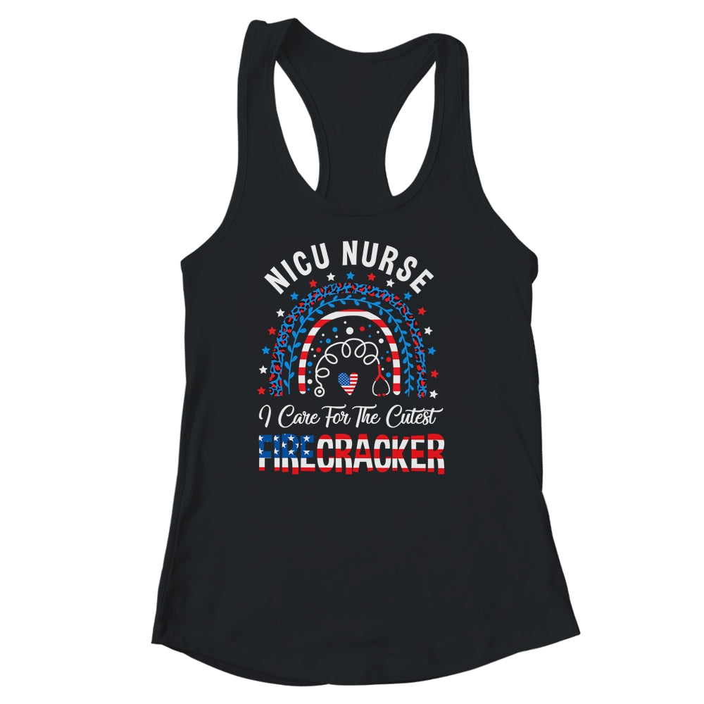 I Care For The Cutest Firecracker Nicu Nurse 4th Of July Shirt & Tank Top | teecentury