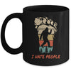 I Hate People Bigfoot Middle Finger Funny Mug Coffee Mug | Teecentury.com