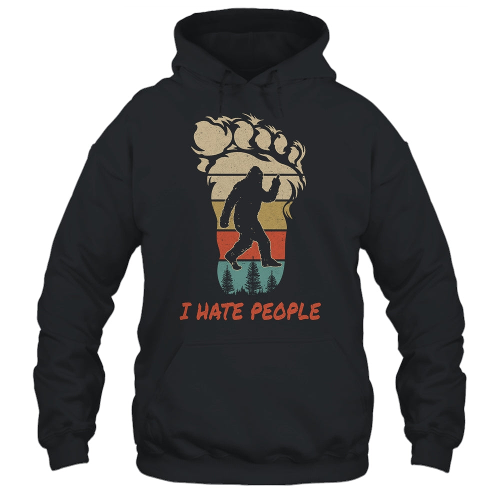 I Hate People Bigfoot Middle Finger Funny T-Shirt & Hoodie | Teecentury.com