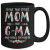I Have Two Title Mom And G-Ma Mothers Day Floral Mug Coffee Mug | Teecentury.com