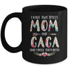 I Have Two Title Mom And Gaga Mothers Day Floral Mug Coffee Mug | Teecentury.com